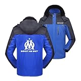 FBWZSAG Chaqueta De Montaña con Cremallera para Hombre para D.R.OI.T AU B.UT Cortavientos con Forro Completo Trajes De Esquí De Color En Contraste Abrigo -Blue||L