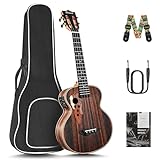 26 inch Caramel CT904 Ebony Tenor LCD color display Electric Professional Player Beginners Ukulele...