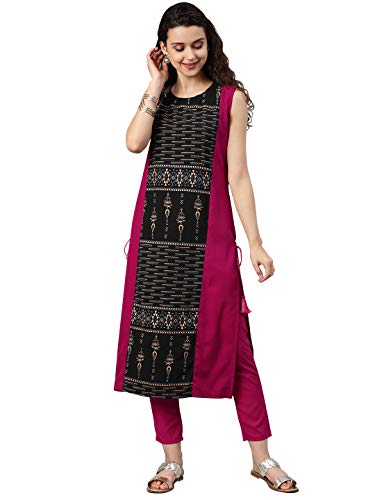 Image of ZIYAA Women's Crepe Straight Kurta