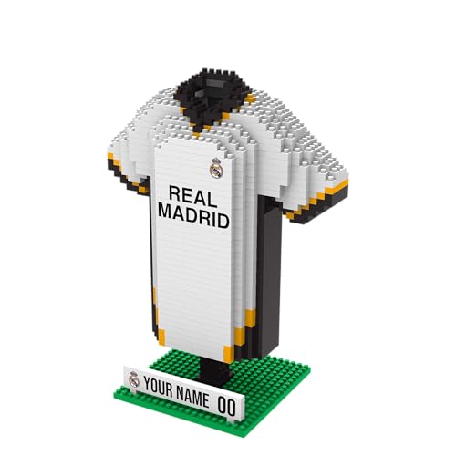 FOCO con Licencia Oficial Real Madrid CF Camiseta de Escritorio BRXLZ Personalizable para Construir con Bloques 3D