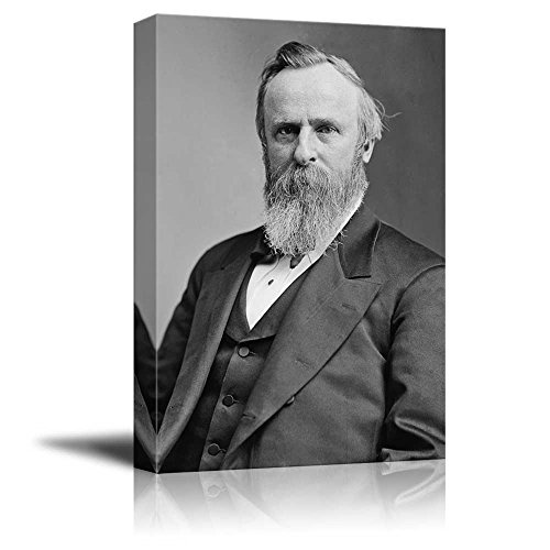 wall26 - Portrait of Rutherford B. Hayes (19th President of The United States) - American Presidents Series - Canvas Wall Art Gallery Wrap Ready to Hang - 12x18 inches