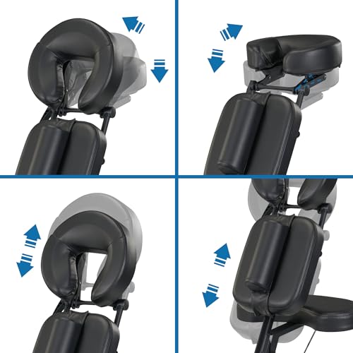 Master Massage Apollo Mobil Klappbar Massagestuhl mit Tragetasche-Schwarz