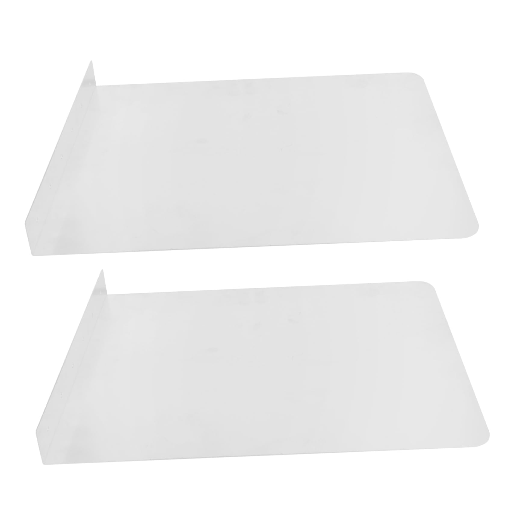 NUOBESTY Kitchen Sink Side Splash Guard 15.98X12.01X1.50In Wall Mounted Stainless Steel Splashproof Board with 2 Panels and 14 Screws for Splash Prevention