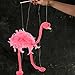 BESPORTBLE 2pcs Flamingo Puppet Show Pull String Marionette Puppet Soft Flamingo Toy Animal Marionettes for Boys and Girls