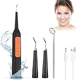 Tartar Plaque Remover for Teeth, Sonic Calculus Cleaner Stain Remover with Oral Mirror, Waterproof...