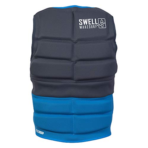 Mens Neoprene Wakesurf Comp Vest - Designed Exclusively for Wake Surfing, but Great for All Other Watersports Activities! (Cobalt, Medium)