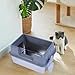 Stainless Steel Dog Training Potty Toilet, Removable Puppy Potty Tray with Net Frame, 15mm Spacing, Easy to Clean, Washable 20.08 x 14.17 x 4.72inch Dog Pee Pads for Small Dogs