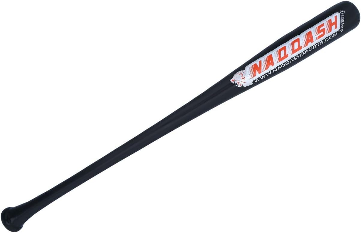 34 Inch Self Defense Baseball Bat - Black Barrel & Grip, Beech/Poplar Wood for Youth & Adult, 20 oz, 2.25 Inch Barrel