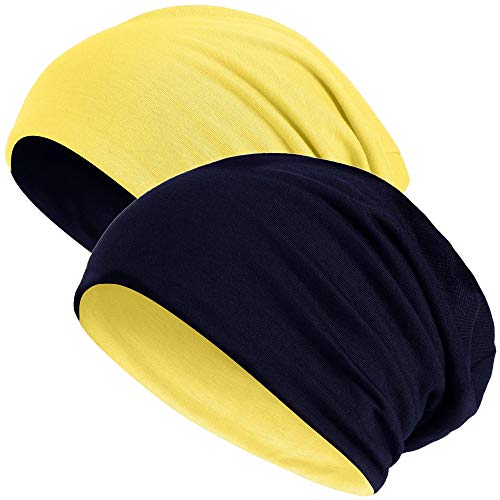 Slouch Gorro Largo Reversible Gorro de punto 2 en 1 Gorro de invierno en 48 Colores Cover