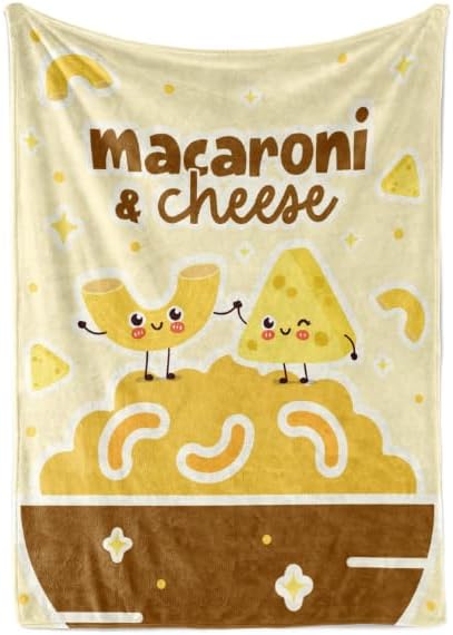 InnoBeta Mac and Cheese Gifts Blanket Throw - Funny Macaroni Blankets for Cheese Lovers, Birthday, Christmas - Hands, 50" x 65"
