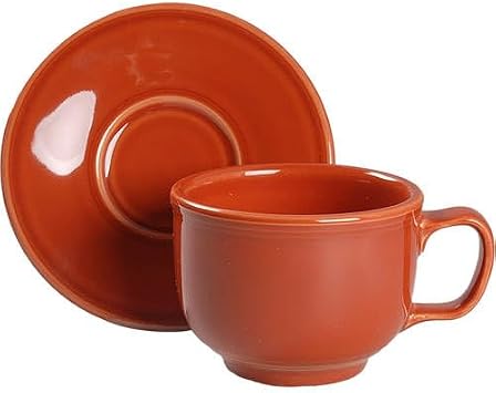 Homer Laughlin Fiesta Paprika Jumbo Cup & Saucer