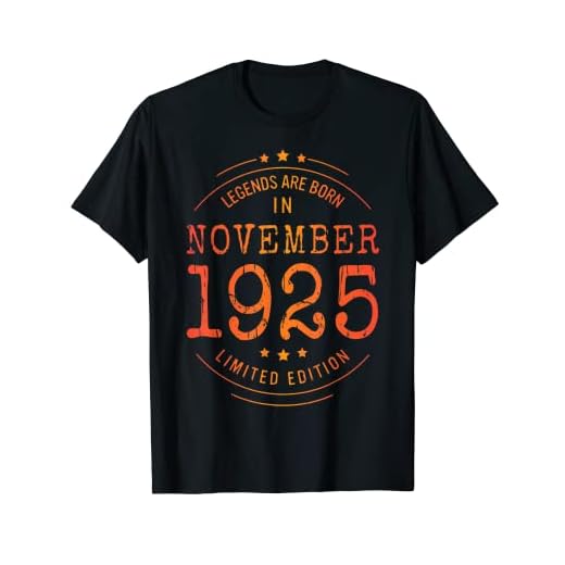 Cumpleaños Noviembre 1925 Edición Limitada Regalo Vintage Camiseta