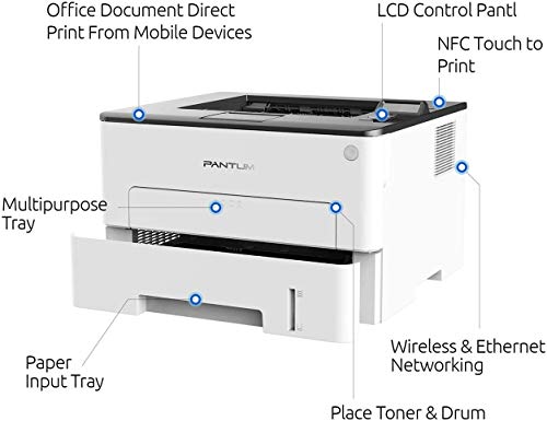 Laser Printer With Wifi Wireless Nfc Duplex Two-Sided Black And White Monochrome Printing For Home Office School Student (35Ppm, L2350Dw-W2U36A) #TOP1