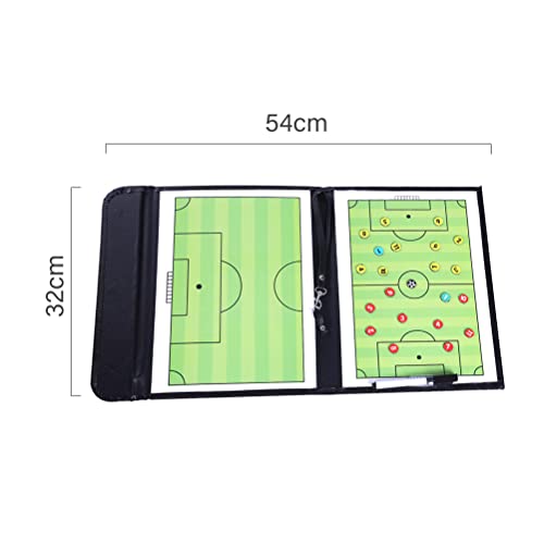 Wusteg Quadro de treinamento de futebol com 2 em 1 apagável a seco, kit de quadro magnético tático p