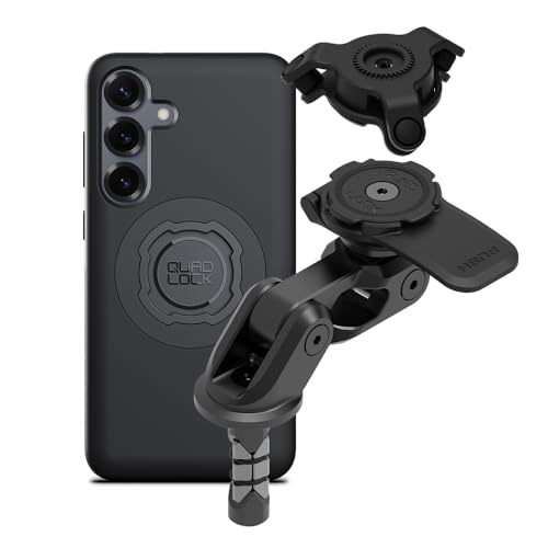 Image of Quad Lock Motorcycle Fork Stem Mount PRO Kit with Vibration Dampener and MAG Phone Case for Galaxy S25+