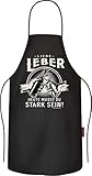 RAHMENLOS Grillschürze Kochschürze Küchenschürze als Geschenk für Männer: Liebe Leber - reine Baumwolle