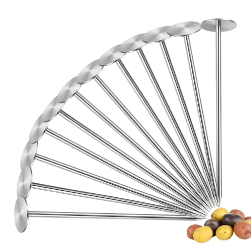 Stainless Steel Potato Baking Nails, Reusable Baked Potato Rods with Heating Core, Even-Cooking Grill Spikes for Oven BBQ Campfire, Kitchen Baking Tools & Accessories, Silver (12)