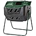 Exaco Trading Company Exaco Mr.Spin Compost Tumbler - 160 Liters / 43 Gallon, Dual Chamber Composter On Two-Leg Stand