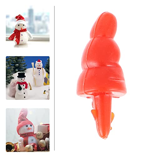 NUOBESTY 100pcs Snowman Nose Christmas Ornaments Plastic Red Snowman Nose Crafts Carrot Nose for Xmas Snowman DIY Craft Accessories Christmas Stocking Stuffers Supplies 9X16MM - Image 3