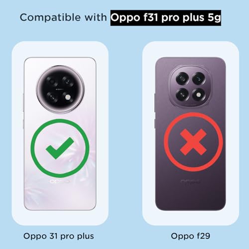 Image of Pikkme Back Cover for Oppo F31 Pro Plus 5G PC + TPU Clear Transparent Raised Edges Shockproof Protective Phone Bumper Case(Transparent)