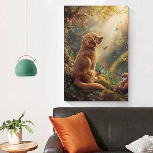 Cuadro en lienzo de setter irlandés 50x75cm para decoración de salón 4