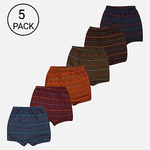 Image of Pure Cotton Striped Design Drawer Underwear Innerwear Bloomer Panty Brief for Kids Baby Boys and Baby Girls Combo Pack of 5.