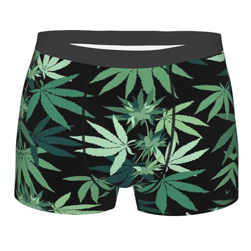 CUTEDWARF Weed marijuana leaf Men's Underwear Boxer Shorts Men Boxer Briefs Mens Printed Brief