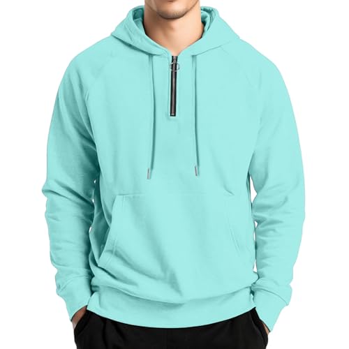 Men's Casual Hoodies Long Sleeve Hooded Sweatshirt Casual Basic Essential Drawstring Pullover Hoodie With Pocket
