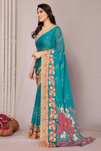 Image of MIRCHI FASHION Saree for Woman Chiffon Tie Dye Printed | Lightweight Daily Wear Women's Sari with Unstitched Blouse Piece (Available in 10 Colors)