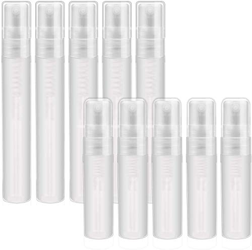 Preisvergleich Produktbild 10 Stück Plastikflaschenspray Mini Leere Probenflaschen Zerstäuberpumpe für Parfüm, Toner usw, 10 ml & 5 ml