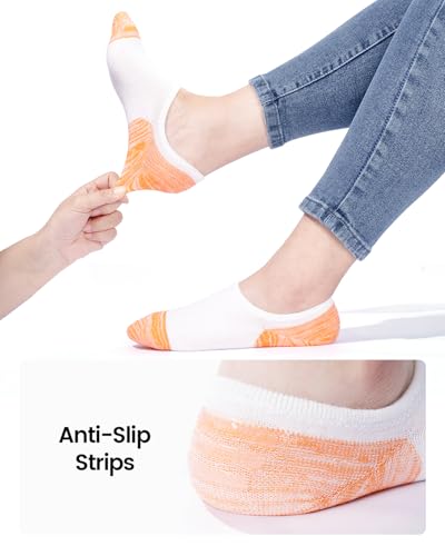 Image of IDEGG No Show Socks Women 10 Pairs Low Cut Anti-Slid Novelty Athletic Casual Invisible Liner Socks
