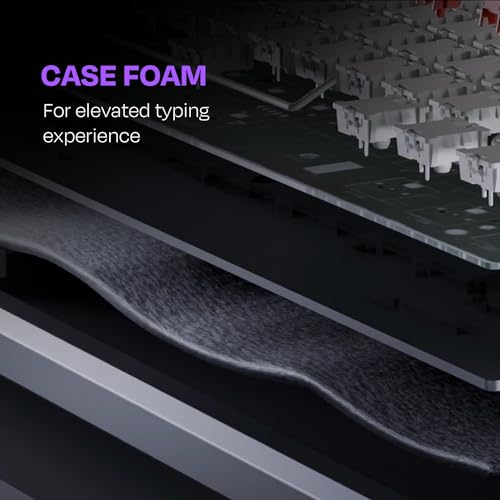 Image of Kreo Hive Wired Full Size RGB Backlight Gaming Mechanical Keyboard, Customizable RGB, Mechanical Switches,5-Pin Hot Swap, NKRO, Metal Volume Knob, All Black Keycaps (All Black, Blue Switch)