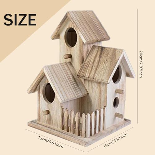 Nichoirs à oiseaux extérieur bois étanche avec entrée protégée - 5
