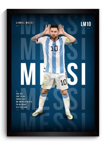 Image of Funk You Store Messi Poster Framed | Lionel Messi Wall Art Posters Framed | Argentina Edition Football Legend | Premium Sports Decor for Paris Football Fans | GOAT Motivational Wall Poster (F 252)