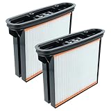 vhbw 2x Flachfaltenfilter H11 kompatibel mit Bosch GAS 25 L SFC, 50, 25, 50 M Industriestaubsauger Nass-/Trockensauger Staubsauger