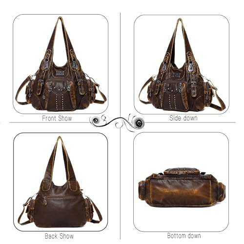 Image of Angel Kiss Purses for Women Soft PU Leather Large Hobo Bags for Women Shoulder Bag | Soft