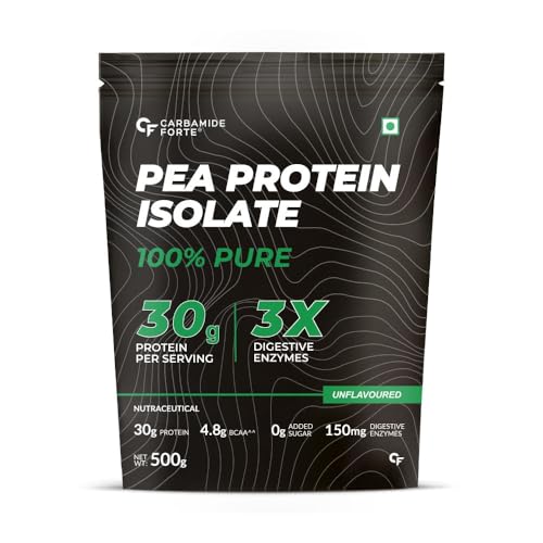 34% OFF on Carbamide Forte Pea Protein Isolate 30g per serving | Vegan Plant Protein Powder with 4.8g BCAA | 100% Pure Unflavoured Plant Based Pea Protein Powder - 500g 34% OFF on Carbamide Forte Pea Protein Isolate 30g per serving | Vegan Plant Protein Powder with 4.8g BCAA | 100% Pure Unflavoured Plant Based Pea Protein Powder - 500g