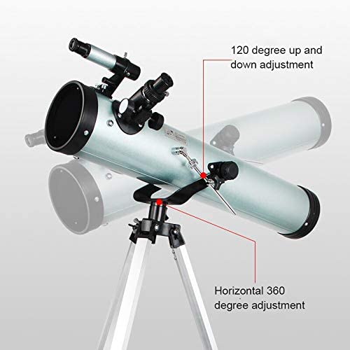 Astronomiczny teleskop reflektorowy, ogniskowa 700 mm, teleskop podróżny z torbą do noszenia, statyw z regulacją wysokości, kompaktowy i przenośny, dla dorosłych, dzieci i początkujących