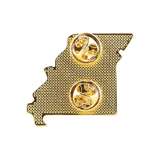 Image of State Shaped Map Lapel Metal Pin Enamel Brooch Keepsake Beautifully Designed for Backpack Hat