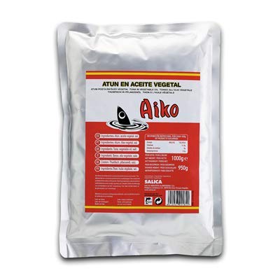 Aiko - Atún en Aceite de Girasol - Ideal para Preparar Todo Tipo de Comidas- 1000 Gramos