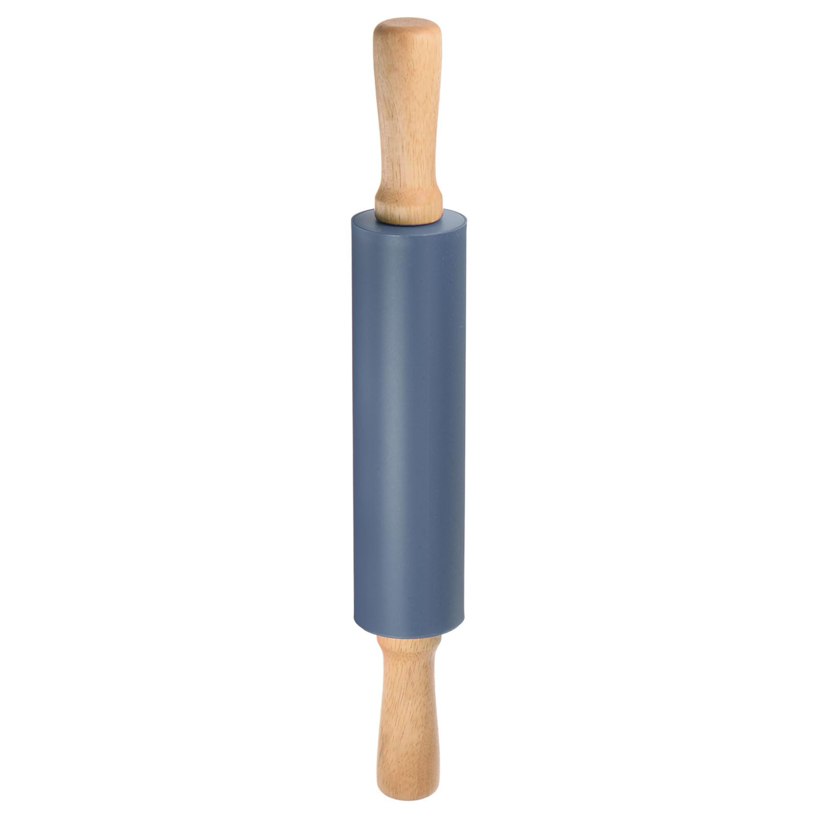 QUARKZMAN Silicone Mattarello per Pasticceria 15 Legno Manico Antiaderente Mattarello Piccolo Rullo Pasta Mattarello per Impasto Pizza Pasticceria Cucina Fondente Scuro Blu