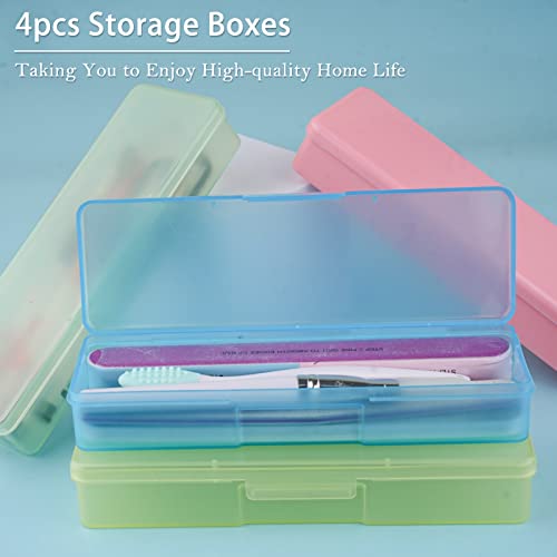 Image of 4PCS Plastic Storage Personal Box for Nail, Nail Implement Box (multicolor)