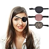 VEEJION 3PCS Eye Patch Medical Adjustable Eye Patches for Adults Treat Lazy Eye Left Right Eyes Cosplay Costume