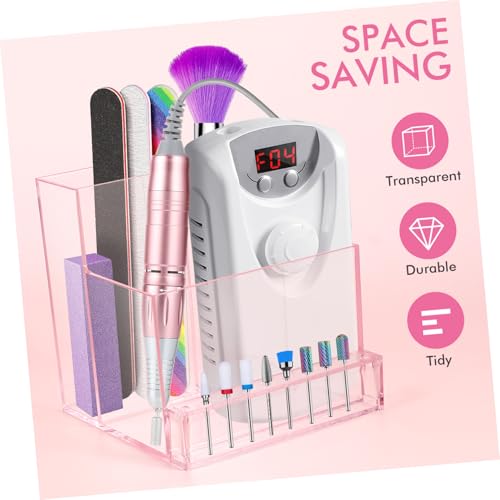 Organizador transparente para brocas de taladro de uñas miniatura 7