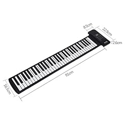 TSTS Piano électrique Pliable Panorable Électronique Flexible Electronic 61Key Piano Electronic Hand Roll Piano avec… – Image 3