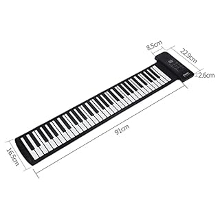 TSTS Piano électrique Pliable Panorable Électronique Flexible Electronic 61Key Piano Electronic Hand Roll Piano avec… - Les Beatles, Paul McCartney, John Lennon, RIngo Starr, George Harrison TSTS Piano électrique Pliable Panorable Électronique Flexible Electronic 61Key Piano Electronic Hand Roll Piano avec… – Image 3