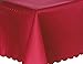 Produktbild Damast Tafeldecke Größen und Farben wählbar.Rund Oval Eckig Übergrößen erhältlich.Kräftiges Material.Pflegeleicht,100 % Polyester. Ausgewählte Größe jetzt(ca. 130 cm x 220 cm eckig, Rot)