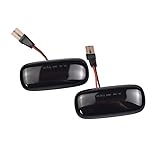 Para Audi TT 8N 2000-2006 2 uds luz de posición lateral dinámica coche for Audi A3 8L A4 B5 A6 4B C5 indicador señal giro for A8 4D TT 8N 2000-2006(Dynamic Smoked Black)