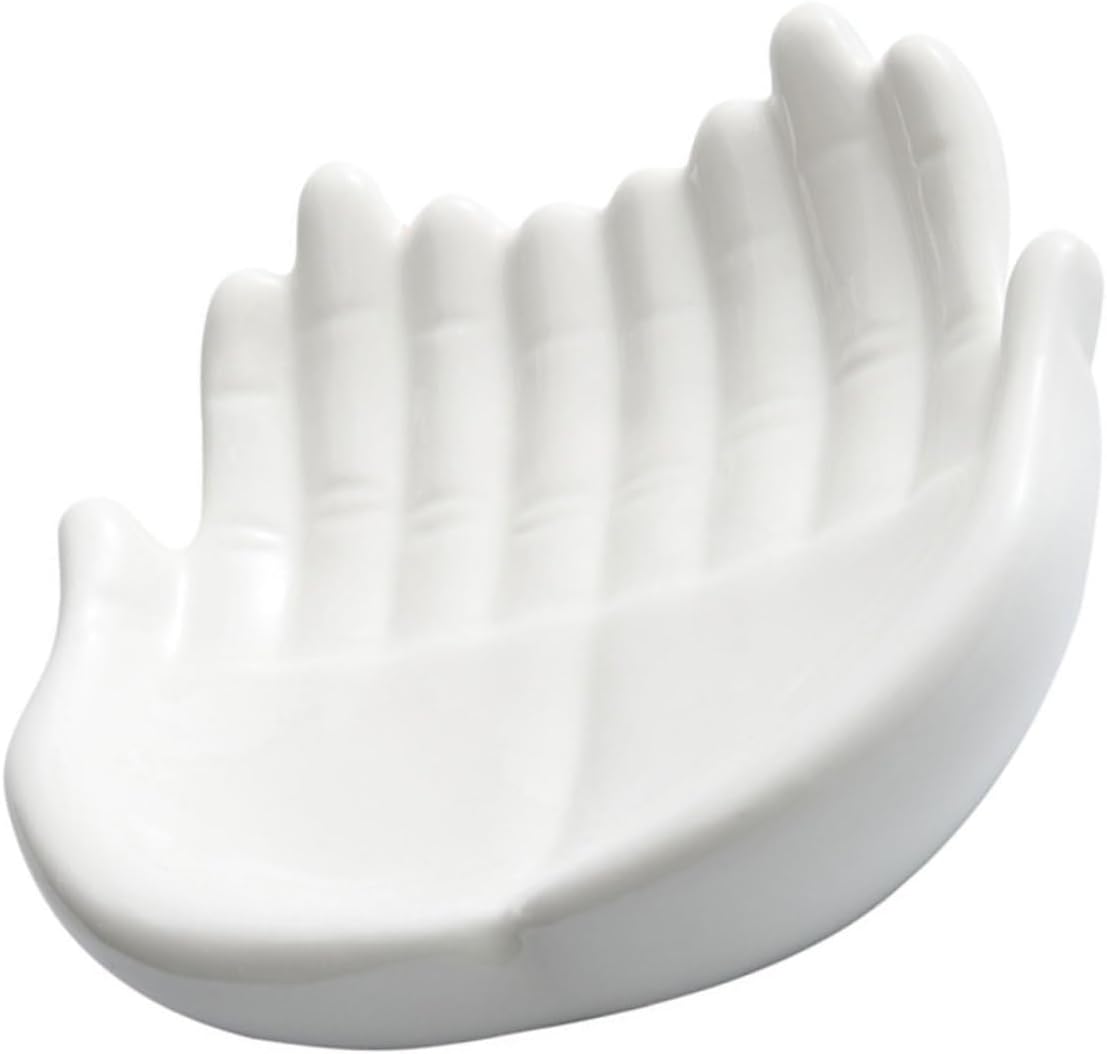 Mobestech Multi Function Japanese Hand Shaped Sushi Plate Ceramic Food Display Dish Lightweight Serving Tray for Sushi Snacks Fish Home and Business Use