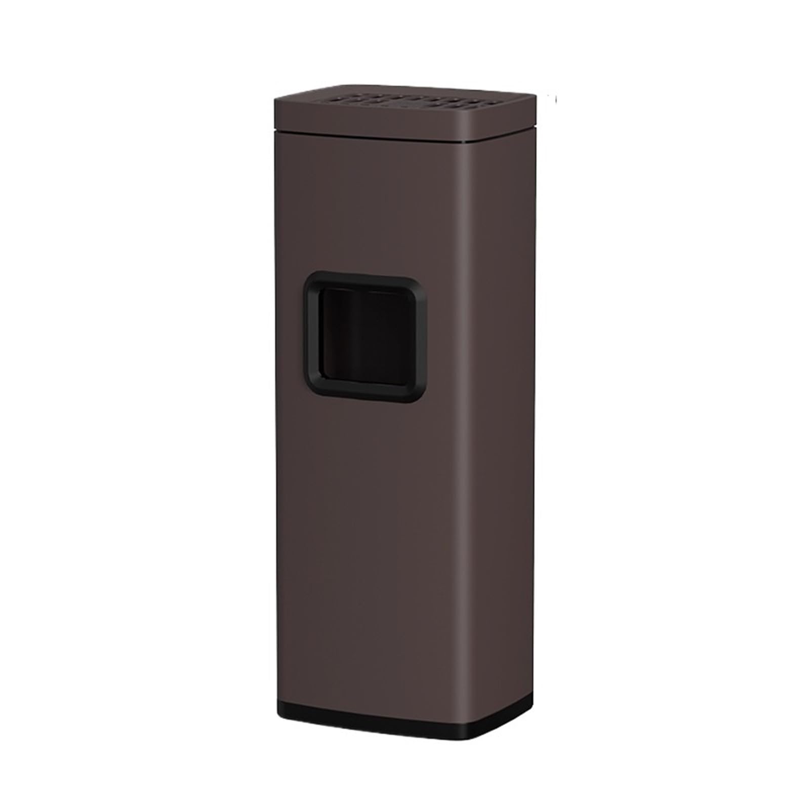 ZYYANSHOP Trash Cans Stainless Steel Standing Ashtray Cigarette Bin Outdoor Indoor Rubbish with Inner Bucket Wastebasket Garbage(Bruin)
